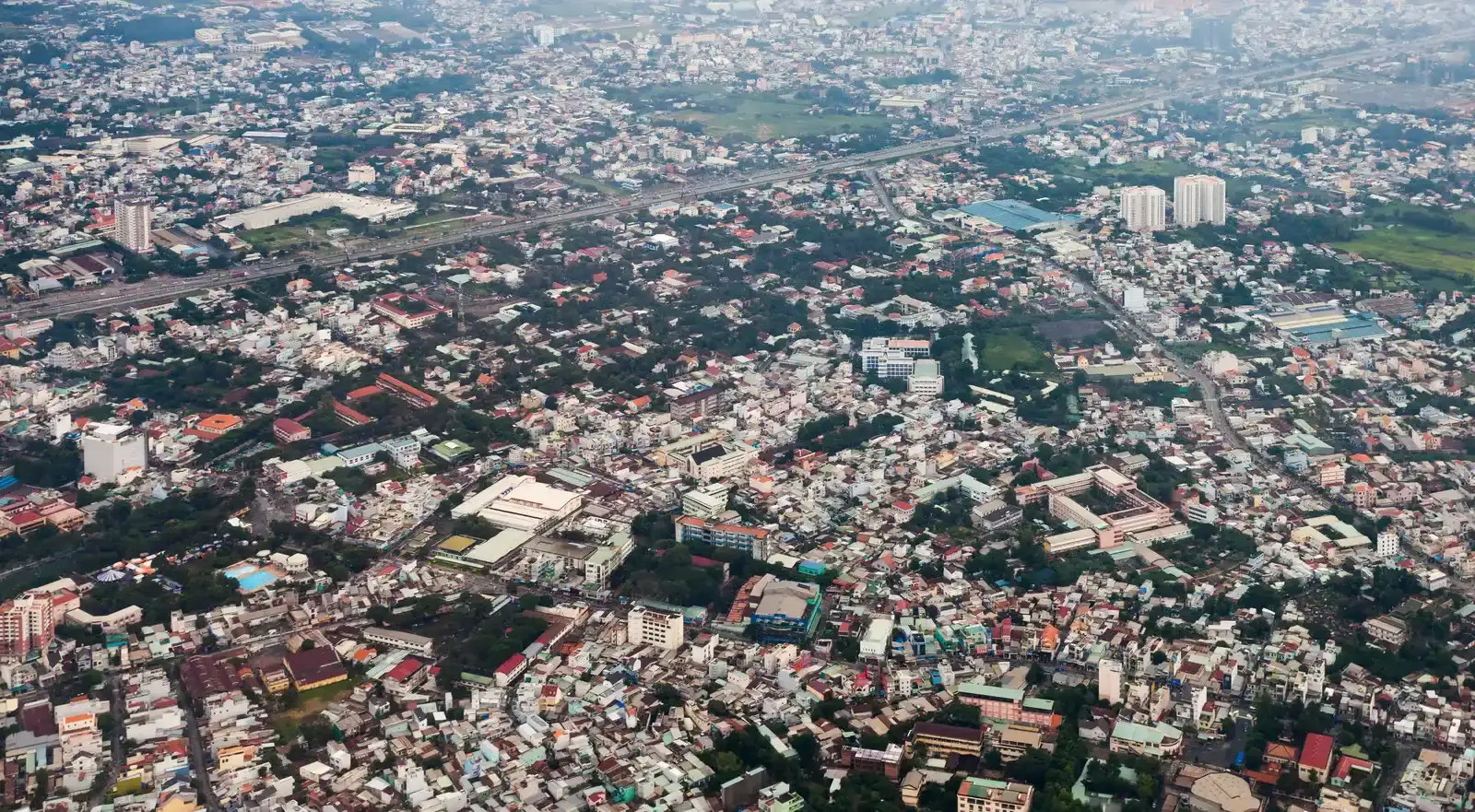 Aerial view of Ho Chi Minh City