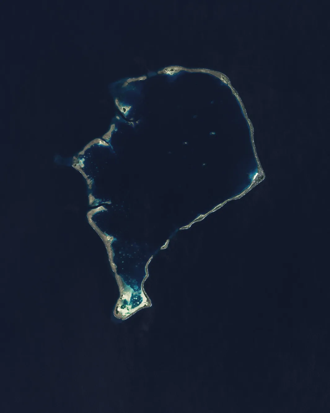 Funafuti Atoll, Tuvalu from space